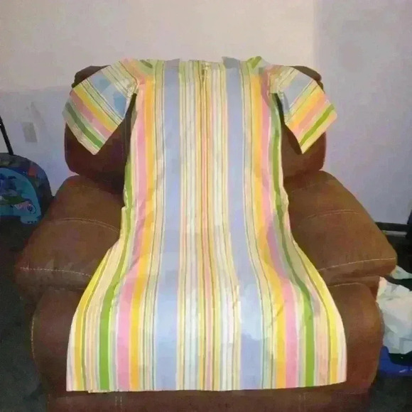 Saks Fifth Avenue Chiha by Jaconelli Rare VintageVertical Pastel Lines H… - Picture 11 of 16